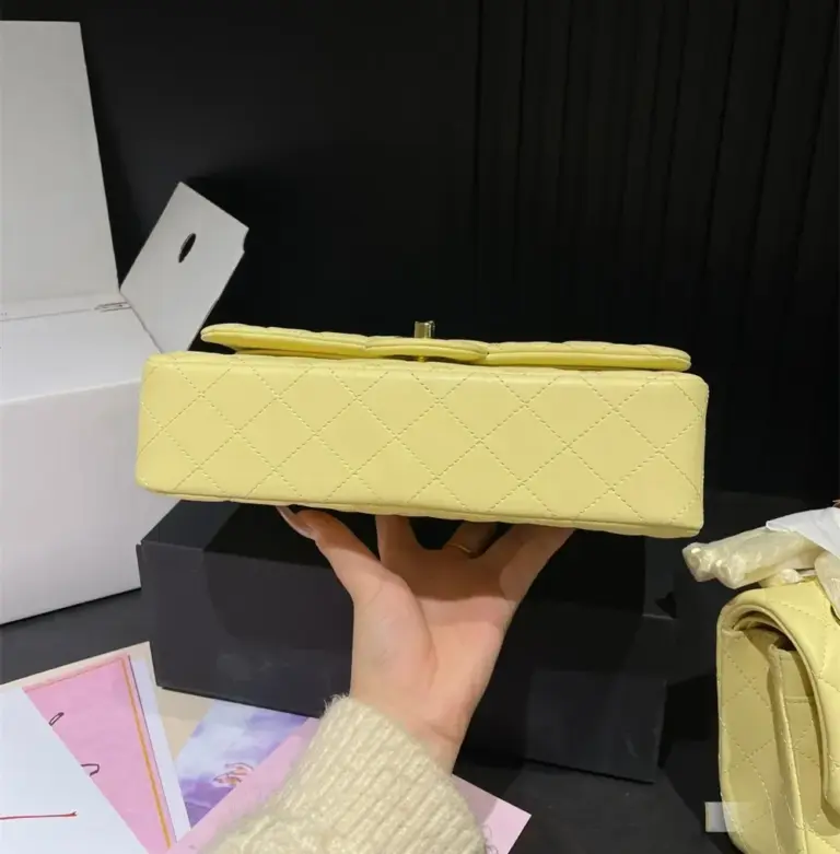 Classic Butter Yellow Flap Bag 4